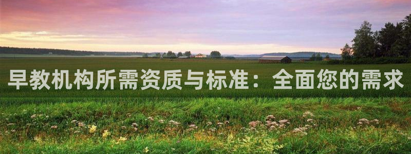 威九国际v96 bet会黑吗：早教机构所需资质与标准：全面您的需求