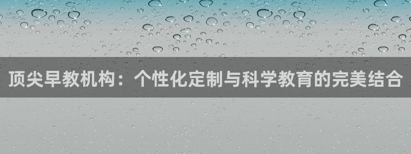 威九国际mm：顶尖早教机构：个性化定制与科学教育的完美结合