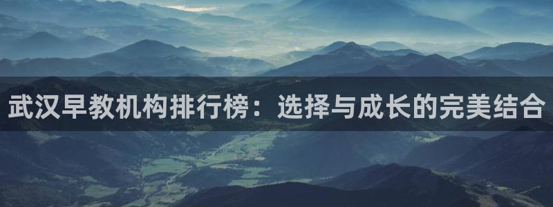 威九国际app下载：武汉早教机构排行榜：选择与成长的完美结合