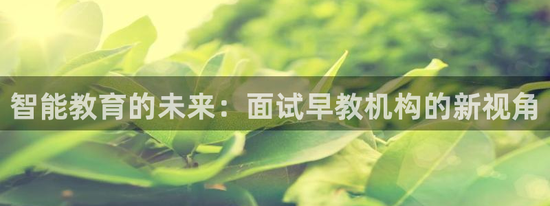 威九国际电影HD：智能教育的未来：面试早教机构的新视角