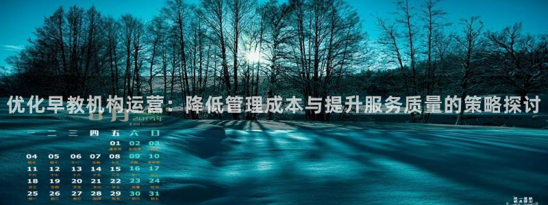 威九国际78mb42斗罗大陆：优化早教机构运营：降低管理成本与提升服务质量的策略