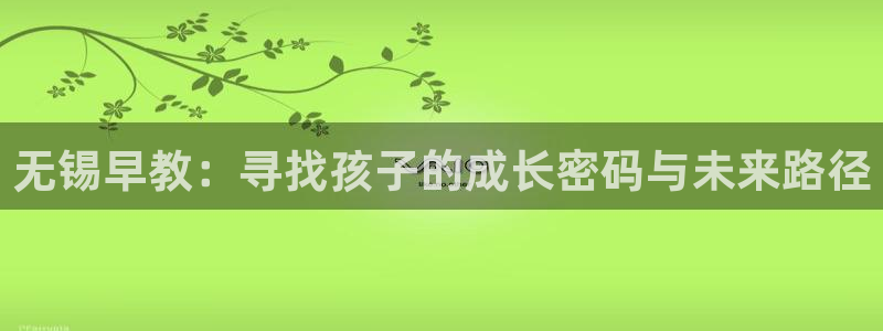威九国际app:无锡早教:寻找孩子的成长密码与未来路径