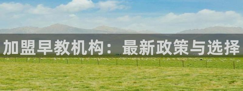 威九国际小说：加盟早教机构：最新政策与选择