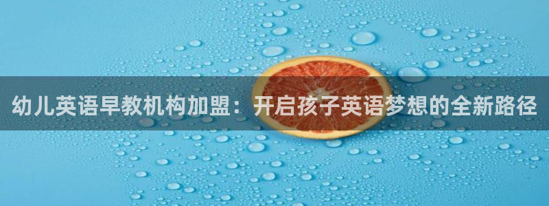 威九国际惠子:幼儿英语早教机构加盟:开启孩子英语梦想的全新路径