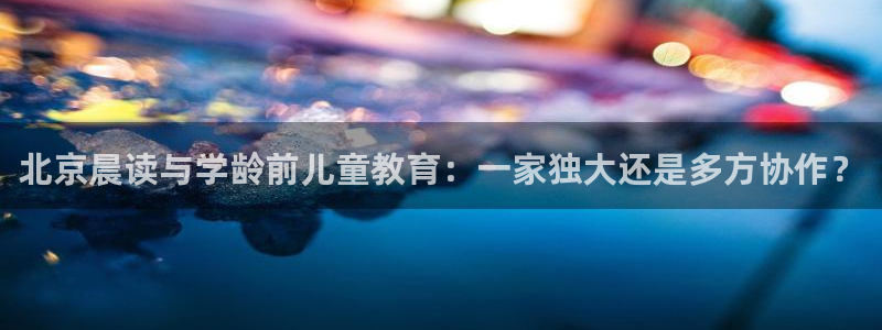 威九国际女儿的朋友：北京晨读与学龄前儿童教育：一家独大还是多方协作？