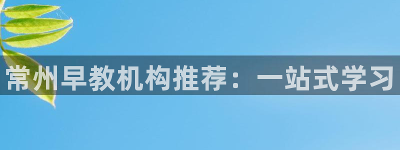 威九国际精彩推荐：常州早教机构推荐：一站式学习