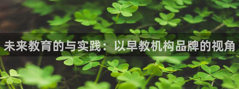 威九国际精彩推荐：未来教育的与实践：以早教机构品牌的视角