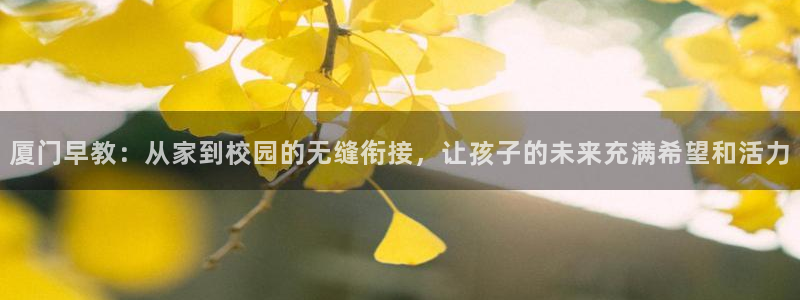 威九国际78mB官网版:厦门早教:从家到校园的无缝衔接,让孩子的未来充满希望和活