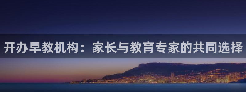 威九国际体育：开办早教机构：家长与教育专家的共同选择