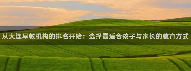 威九国际mv:从大连早教机构的排名开始:选择最适合孩子与家长的教育方式