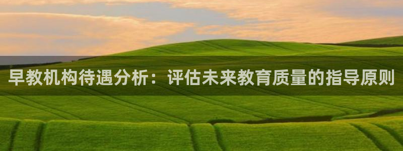 威九国际66cm：早教机构待遇分析：评估未来教育质量的指导原则